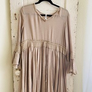 Taupe Lightweight Bohemian Dress